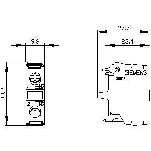Module de contact SIRIUS ACT pour le montage avant 3SU1400-1AA10-1CA0