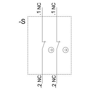 Module de contact 2NC à vis avant pour le PLC 3SU1400-1AA10-1EA0 SIRIUS ACT