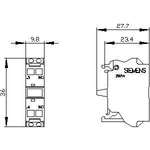 PLC 3SU1400-1AA10-3BA0 Module de contact SIRIUS ACT pour le montage avant et les applications 1NO