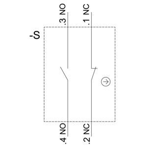 Montage avant 1NO1NC PLC 3SU1400-1AA10-3FA0 Module de contact SIRIUS ACT avec borne