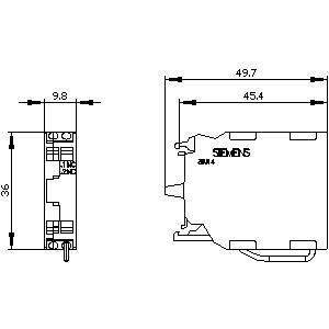 PLC 3SU1400-1AA10-3HA0 SIRIUS ACT Module de contact à moteur à ressort