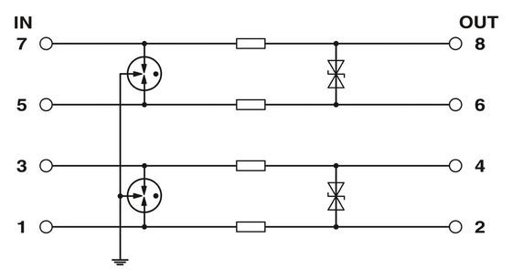 1 pôle 24V CC LIT 2X2-24 Protecteur contre les surtensions Technologie avancée pour des performances supérieures