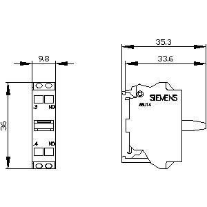 PLC 3SU1400-2AA10-3BA0 Module de contact SIRIUS ACT avec borne à ressort 1NO