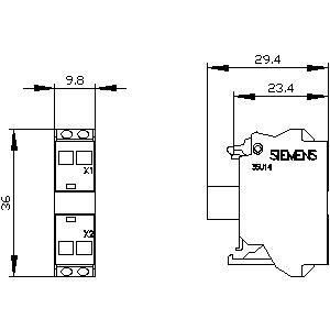 Module LED SIRIUS ACT monté à l'avant 3SU1401-1BB20-3AA0 avec bornes à ressort