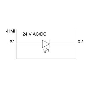 Montage avant du module LED SIRIUS ACT avec borne à ressort 3SU1401-1BB60-3AA0