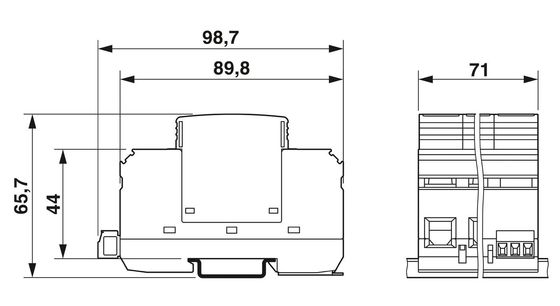 230 V AC Nominé 2838199 VAL-MS 230/3 1 FM Protecteur contre les surtensions de type 2 à 4 pôles