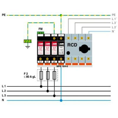 230 V AC Nominé 2838199 VAL-MS 230/3 1 FM Protecteur contre les surtensions de type 2 à 4 pôles