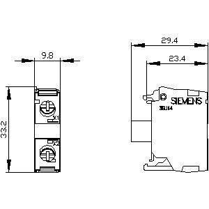 PLC 3SU1401-1BF20-1AA0 Module LED SIRIUS ACT avec montage avant et terminal à vis