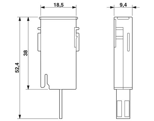 2838500 CTM 1X2- 24DC prise de protection contre les surtensions pour une tension nominale de 24 V CC et un pôle