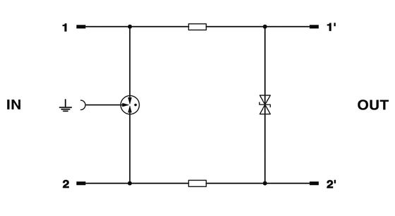 2838500 CTM 1X2- 24DC prise de protection contre les surtensions pour une tension nominale de 24 V CC et un pôle