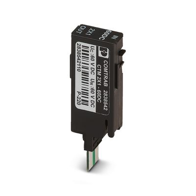 Technologie avancée 2838542 CTM 2X1- 60DC prise de protection contre les surtensions avec 1 pôle et 60 V de courant continu