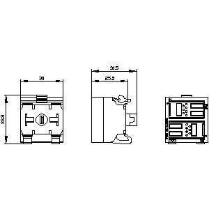 PLC 3SU1401-1MC60-1CA1 SIRIUS ACT PROFINET Module de borne avec LED 2DI en blanc
