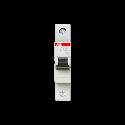 Protection du circuit MCB SH201-C25 Disjoncteur miniature 1P C 25 A avec courbe BCD C