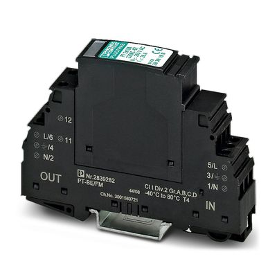 2839185 PT 2X1VA-120AC-ST prise de protection contre les surtensions pour les circuits à courant alternatif nominal de 120 V