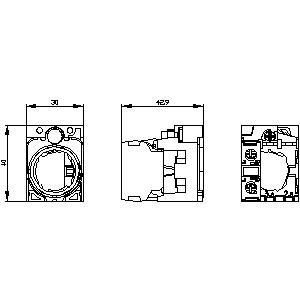 PLC 3SU1500-1AA10-1BA0 Plastique à 3 endroits un terminal à vis 1NO SIRIUS