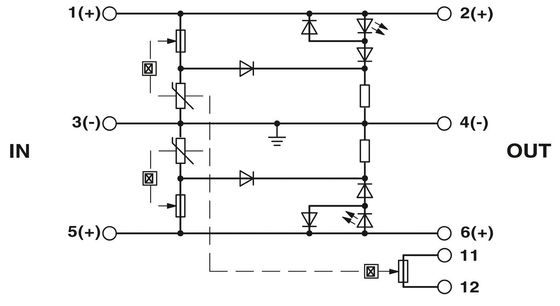 2839185 PT 2X1VA-120AC-ST prise de protection contre les surtensions pour les circuits à courant alternatif nominal de 120 V