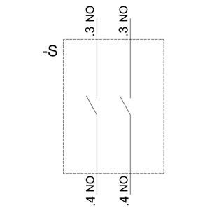 3 endroits A détenteur et module SIRIUS ACT en plastique 2NO terminal à vis 3SU1500-1AA10-1NA0