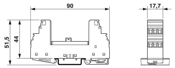 Voltage nominal 2839208 PT 2X2-BE Protecteur contre les surtensions de type 2 Numéro de base du pôle 1