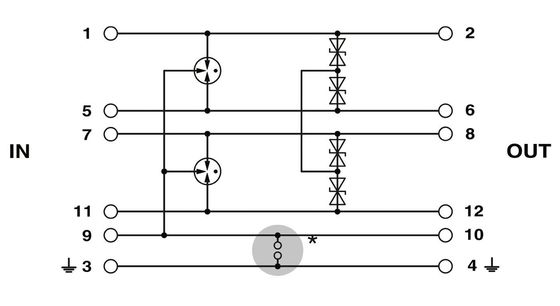 Plug de protection contre les surtensions PT 4-5DC-ST de 5 V CC avec conception à 4 pôles