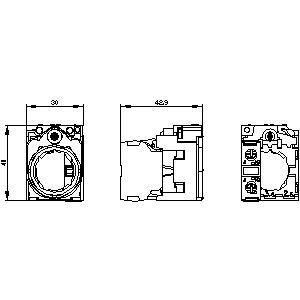 3SU1550-1AA10-1CA0 SIRIUS ACT Porteur et module métallique plastique universel 3 places un terminal à vis 1NC