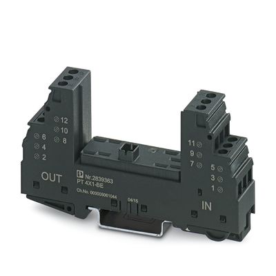 1 pôle 2839363 PT 4X1-BESProtecteur contre les surtensions Base Voltage nominal 4X1-BE pour la sécurité industrielle