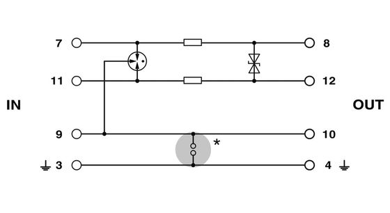 2856016 PT 1X2-5DC-ST Prise de prise de protection contre les surtensions Nombre de pôle 1 Voltage nominal 5 V CC