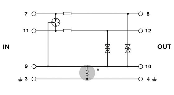 5DC-ST prise de protection contre les surtensions 2856061 PT 2X1- Voltage nominal 5 V CC Nombre de pôle 4
