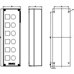 PLC 3SU1806-0AA00-0AB1 Plastique 6 points de commande SIRIUS ACT enceintes pour la surface