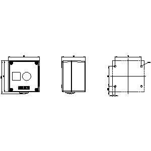 PLC 3SU1851-0AA00-0AB1 Emballage métallique durable pour appareils de commande ronds de 22 mm, haut gris