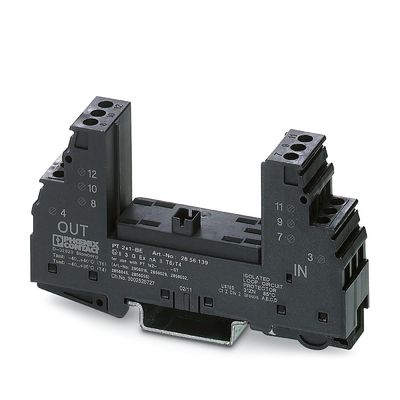 2856142 PT 2X1 F-BE Base de protection contre les surtensions à l'intérieur d'un pôle et tension nominale CA 24V