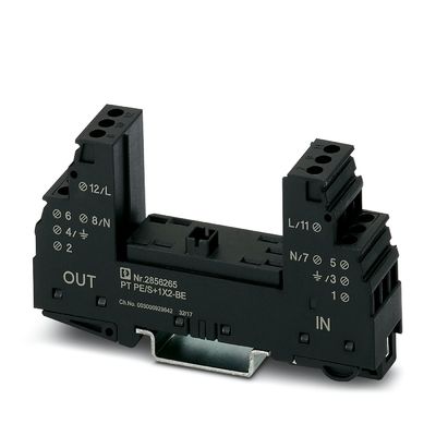 2839224 PT Base de protection contre les surtensions pour la tension nominale PE/S 1X2-BE / Nombre de pôles 1