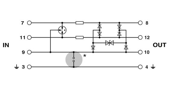 PT 3-HF-12DC-ST Protecteur contre les surtensions Plug 12 V DC Voltage nominal 2 Protection contre la foudre au pôle