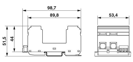 250V AC VAL-MS/3 0-BE/FM de type 2 Base de protection contre les surtensions avec performance à 3 pôles
