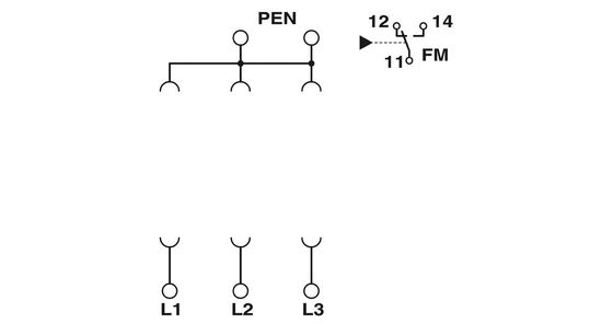 250V AC VAL-MS/3 0-BE/FM de type 2 Base de protection contre les surtensions avec performance à 3 pôles