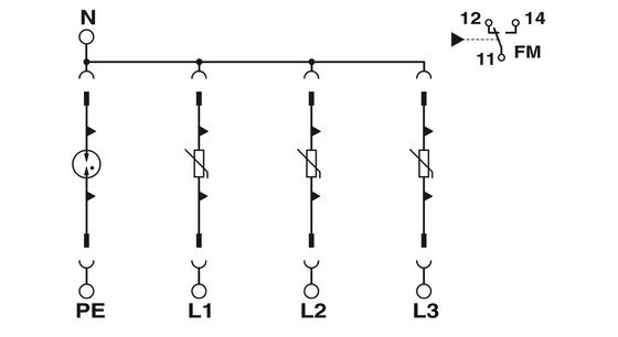 1 pôle 2905340 VAL-SEC-T2-3S-350-FM Protecteur contre les surtensions de type 2 pour les réglages de 5 V AC à 250 V AC et 125 V DC