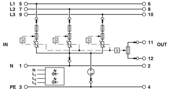 5V AC... 250V AC 125V DC 200mA DC 2905348 VAL-SEC-T2-1S-175-FM Protecteur contre les surtensions de type 2