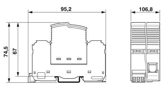 FLT-SEC-T1 T2-3C-350/25-FM Type 1 2 Protecteur contre les surtensions combiné 3 pôles Voltage nominal 350V