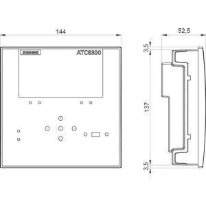 ATC 6300 LCD PLC 3KC9000-8TL40 Appareil de contrôle de transfert 144x144 mm pour le contrôle de précision
