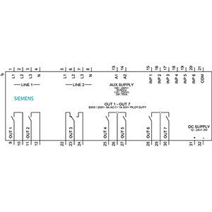 ATC 6300 LCD PLC 3KC9000-8TL40 Appareil de contrôle de transfert 144x144 mm pour le contrôle de précision