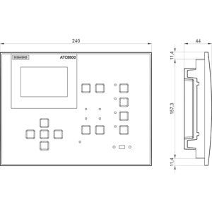Appareil de commande de transfert ATC 6500 avec écran LCD de 180x240 mm PLC 3KC9000-8TL50