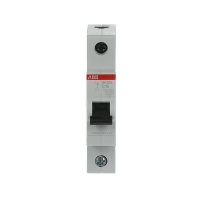 MCB SH201-C16 Disjoncteur miniature 1P C Courant nominal 16A Voltage nominal 220V