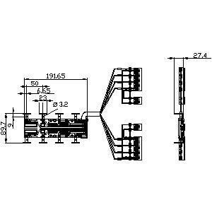 Kit d'alimentation à 4 pôles pour 3KC ATyS g ATSE 250A 3KC9831-1 Pièces détachées et accessoires