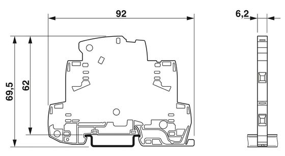 TTC-6-TVSD-D-24DC-UT-I Protecteur contre les surtensions par contact Phoenix 2 pôle Voltage nominal 24 V CC