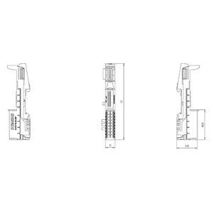 Siemens 6ES7193-6BP00-0BA1 ET 200SP BaseUnit BU15-P16 A0 2B/T Conçu pour une efficacité