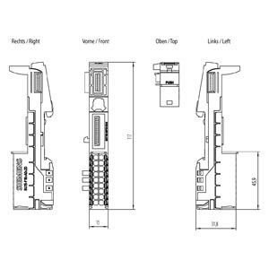 Siemens 6ES7193-6BP00-0DA0 ET 200SP BaseUnit BU15-P16 A0 2D/T pour les systèmes d'automatisation