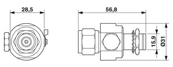 2 pôles CN-UB-280DC-3-SB Protecteur contre les surtensions de contact Phoenix pour les applications industrielles