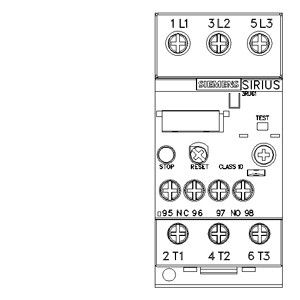 3RU6126-4EB1 Relais de surcharge pour protection du moteur autonome Taille S0 34...40 A Classe 10