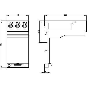 PLC 3RU6926-3AA01 Support de borne pour assemblage autonome C-Varia S0 borne à vis