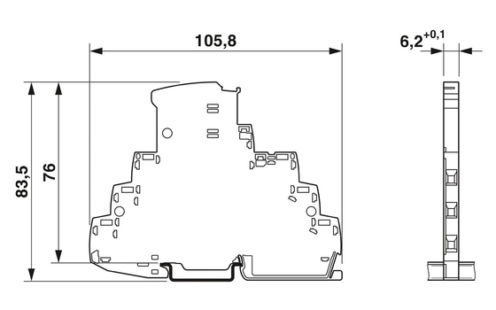 TTC-6-3-HF-M-12DC-PT-I Protecteur contre les surtensions par contact Phoenix pour une tension nominale de 12 V CC