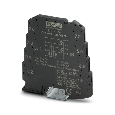 Protègeur contre les surtensions de contact Phoenix 2804678 LIT 4-24 Voltage nominal 24 V CC Nombre de pôle 2
